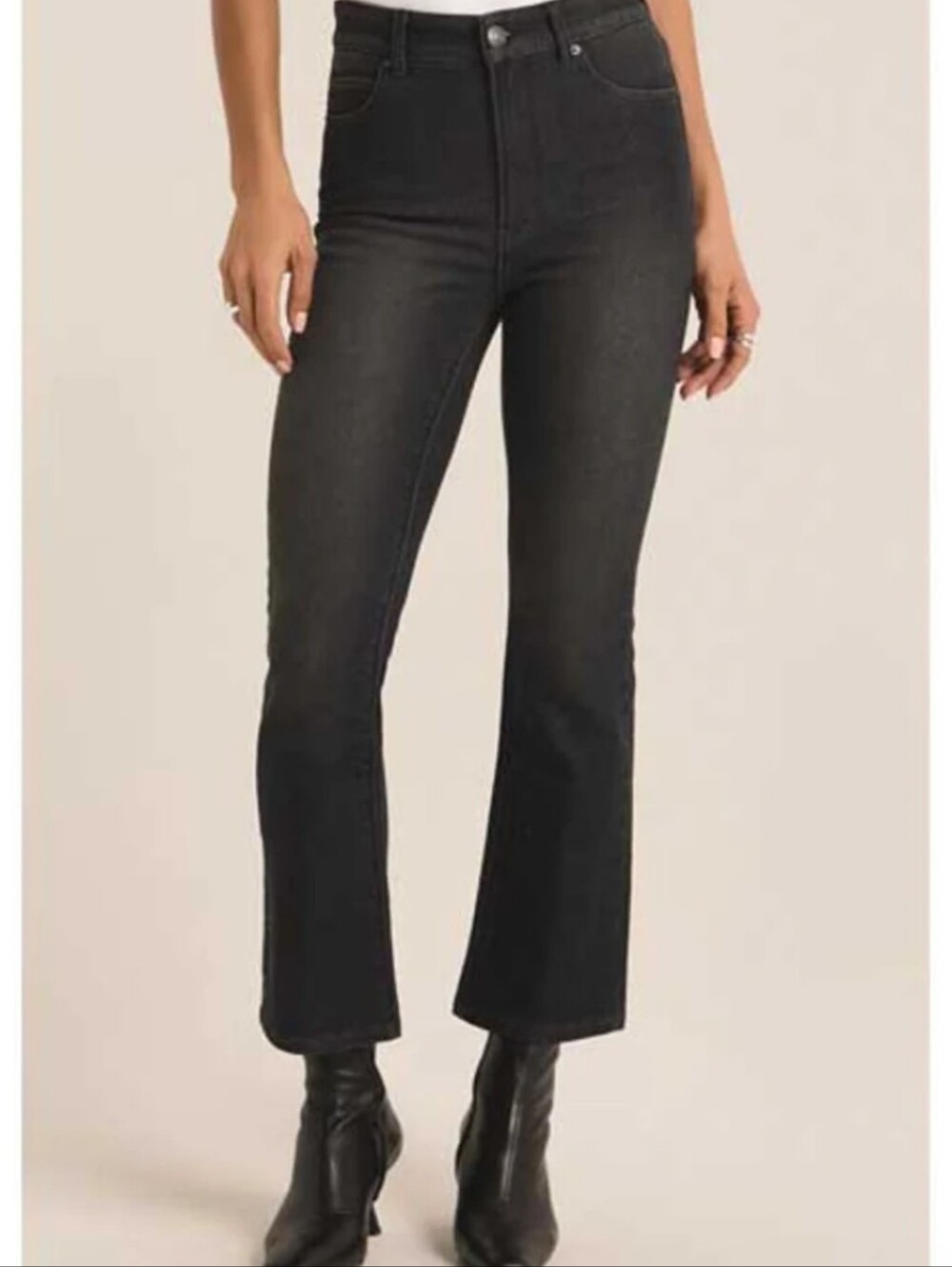 Z Supply Lia Ankle Kick Flare Black Sand 26